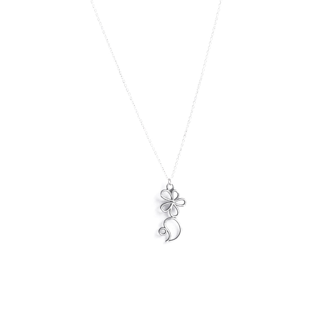 Henna Filigree Flower & Paisley Necklace