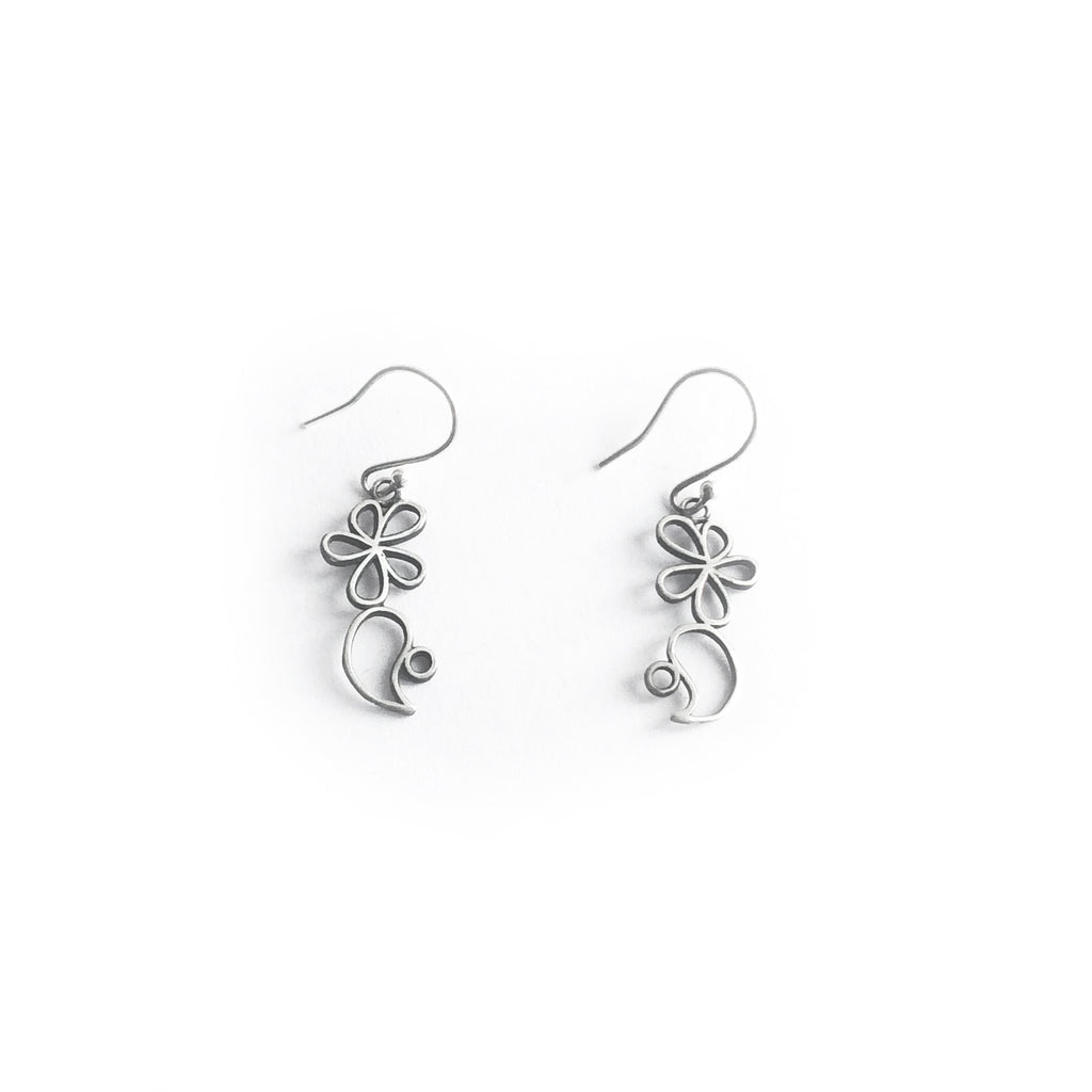 Henna Flower and Paisley Earrings