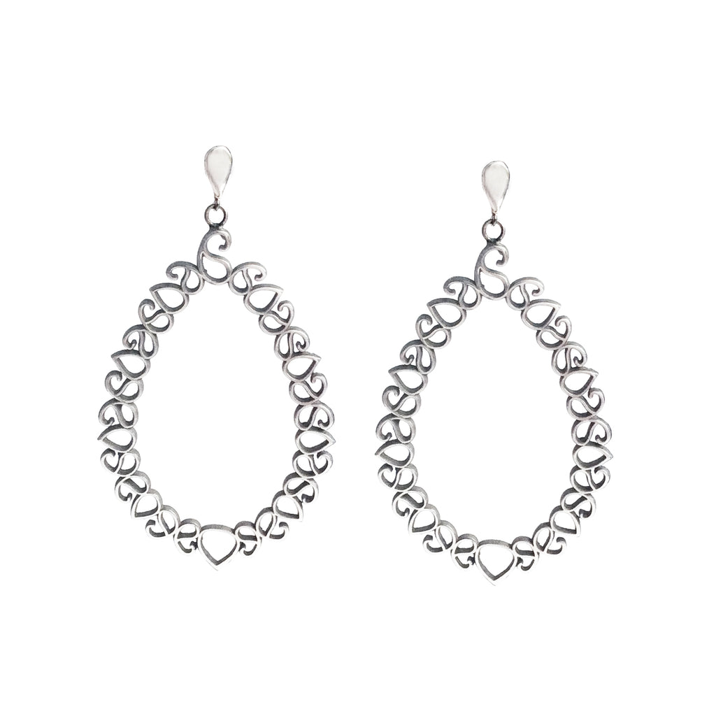 Zahra Tear Drop Big Earrings