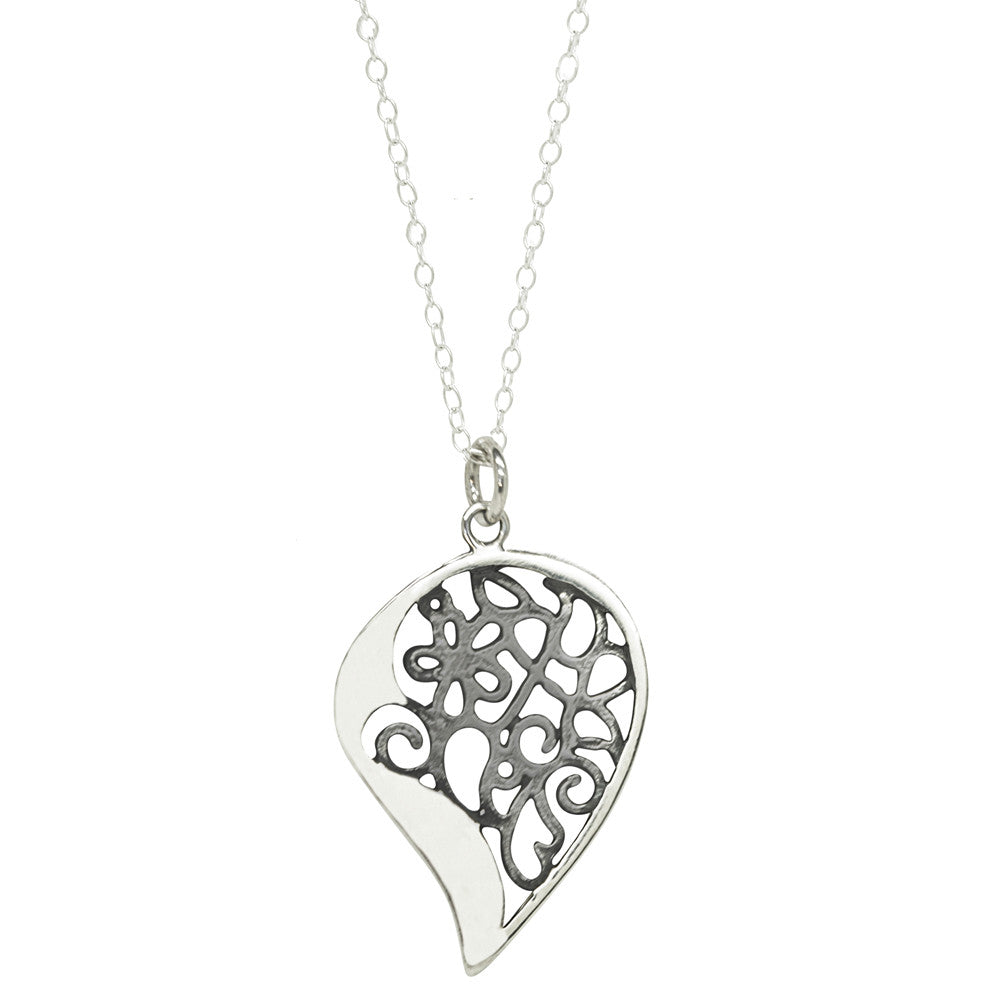 Big Paisley Filigree Pendant