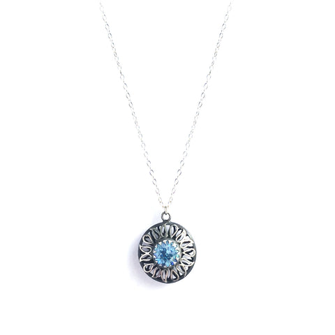 Alia Blue Swarovski Necklace