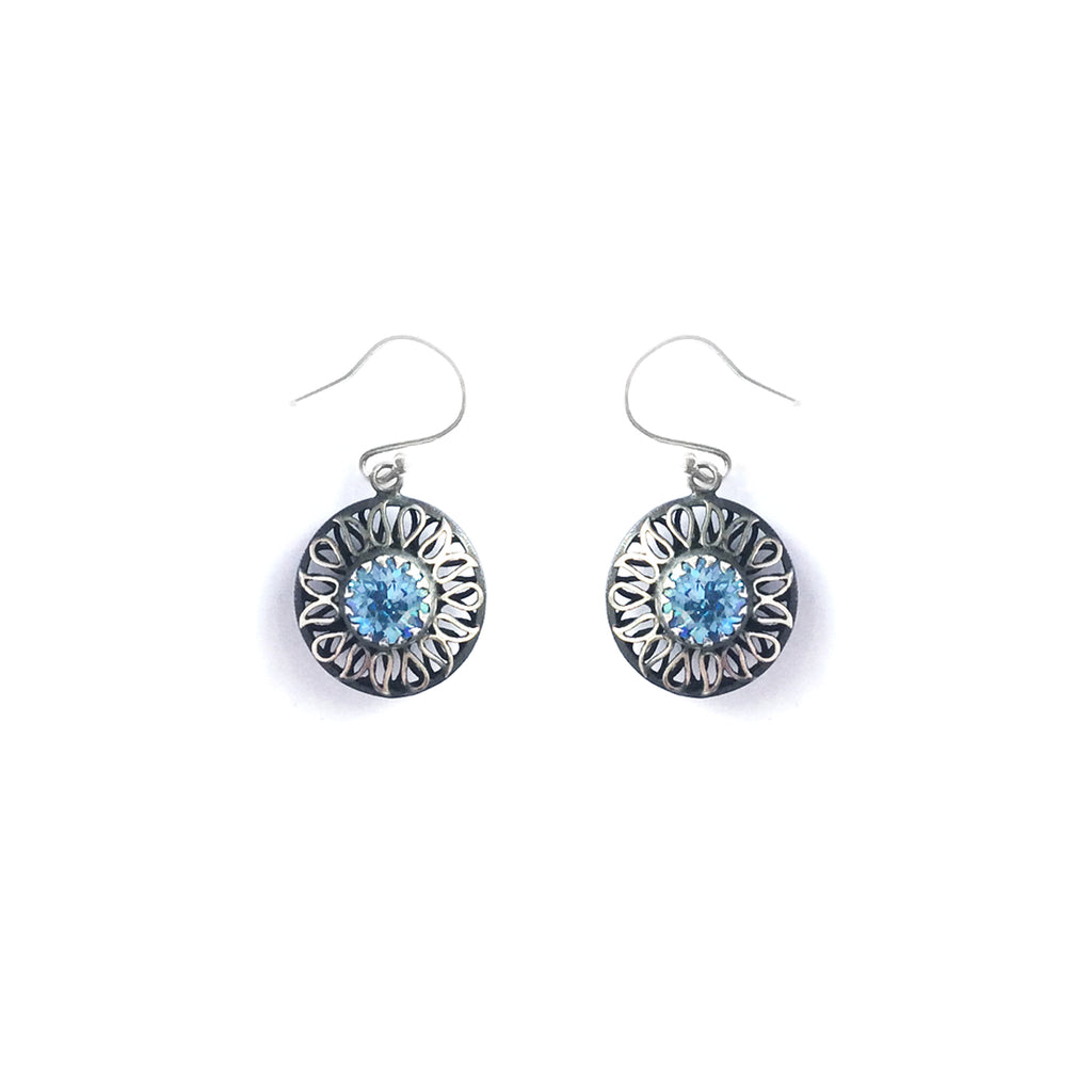 Alia Blue Swarovski Earrings