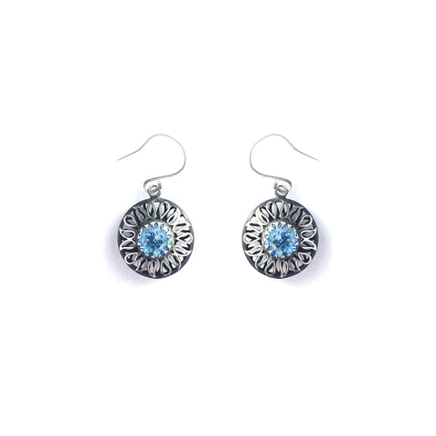 Alia Blue Swarovski Earrings